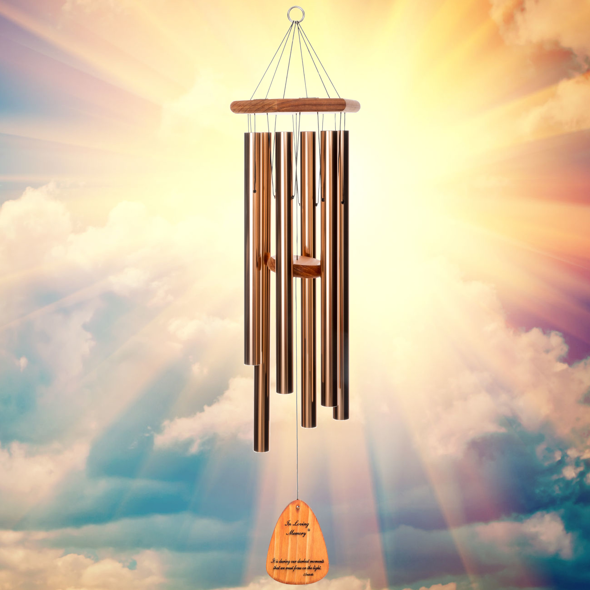 In Loving Memory 42 Inch Windchime - It is during our darkest moments... in Bronze